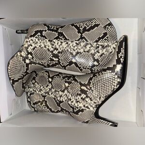 Guess Snake Print Heeled Boots